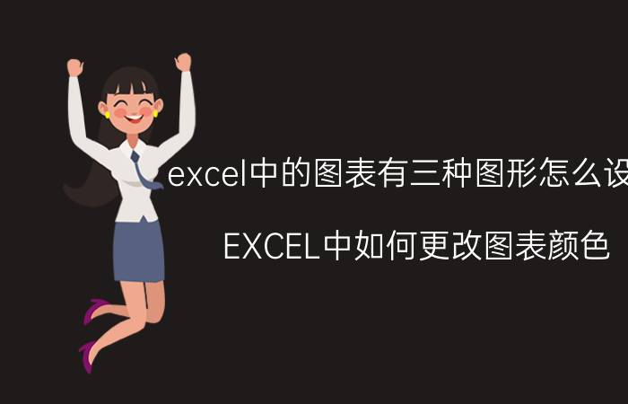 excel中的图表有三种图形怎么设置 EXCEL中如何更改图表颜色？